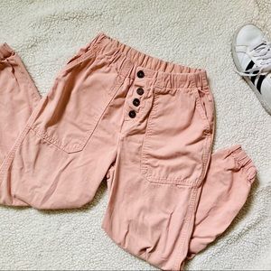 Free People Buttoned Cargo Joggers